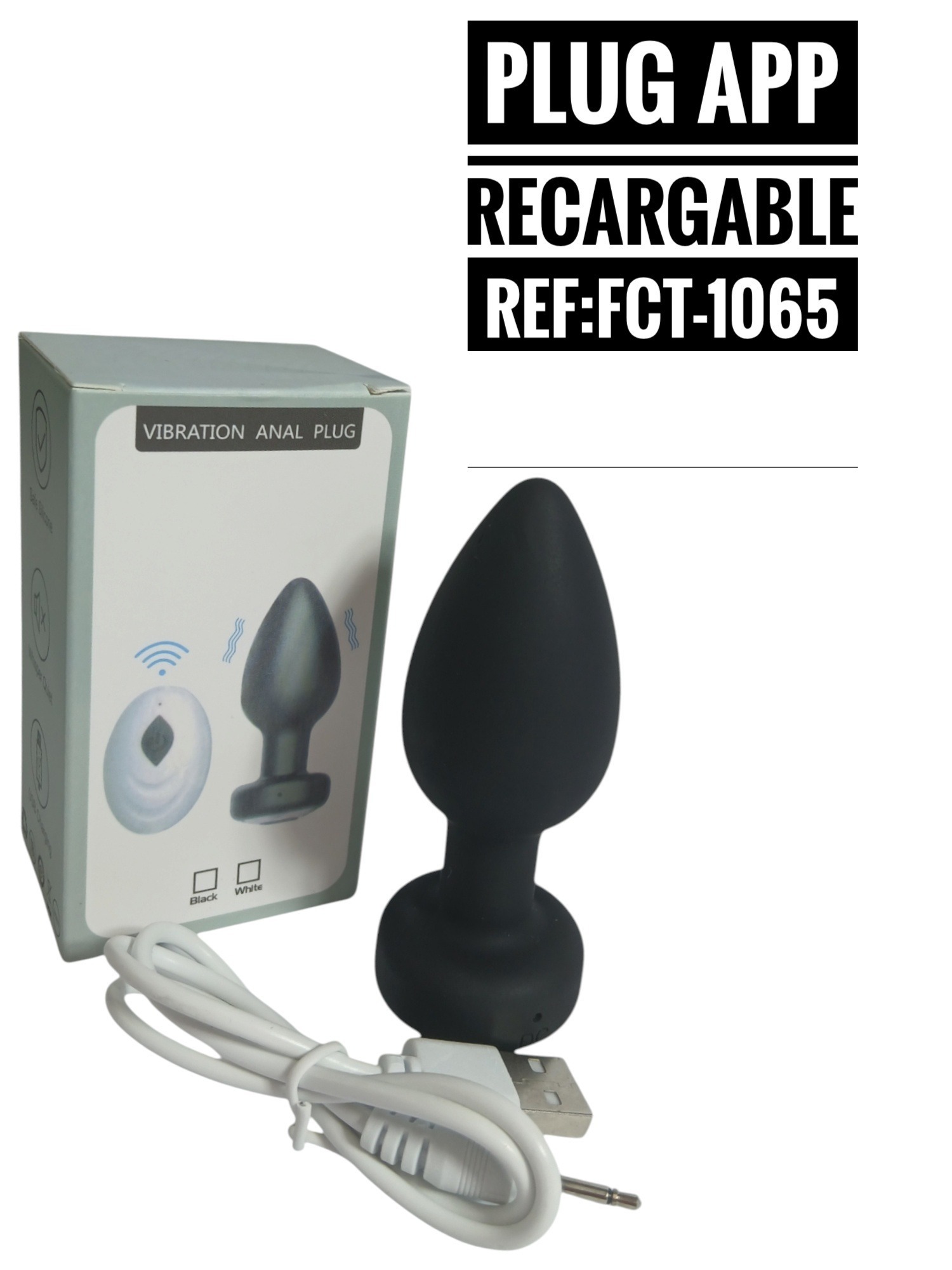 Plug anal app recargable