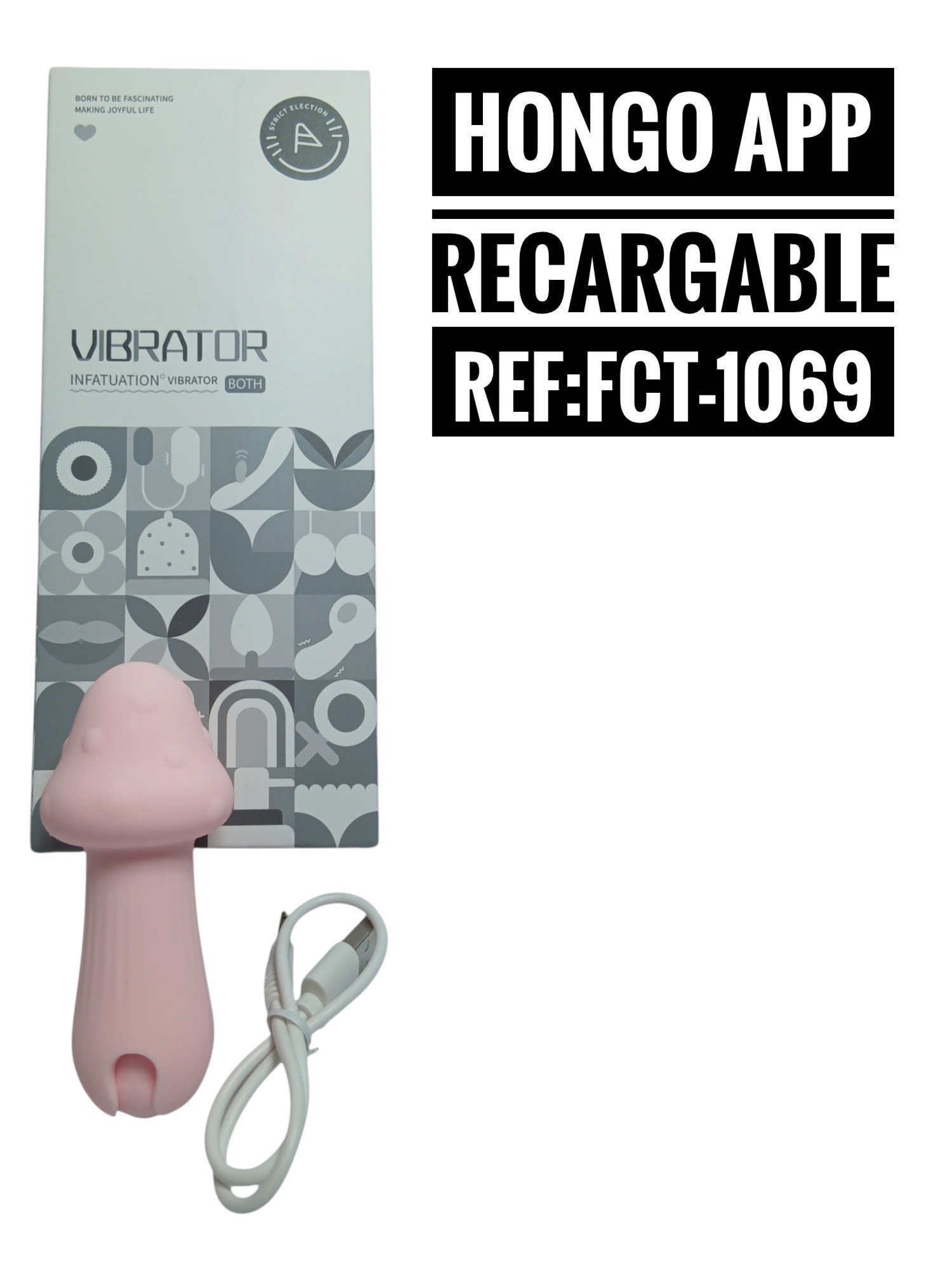 Hongo vibrador app recargable