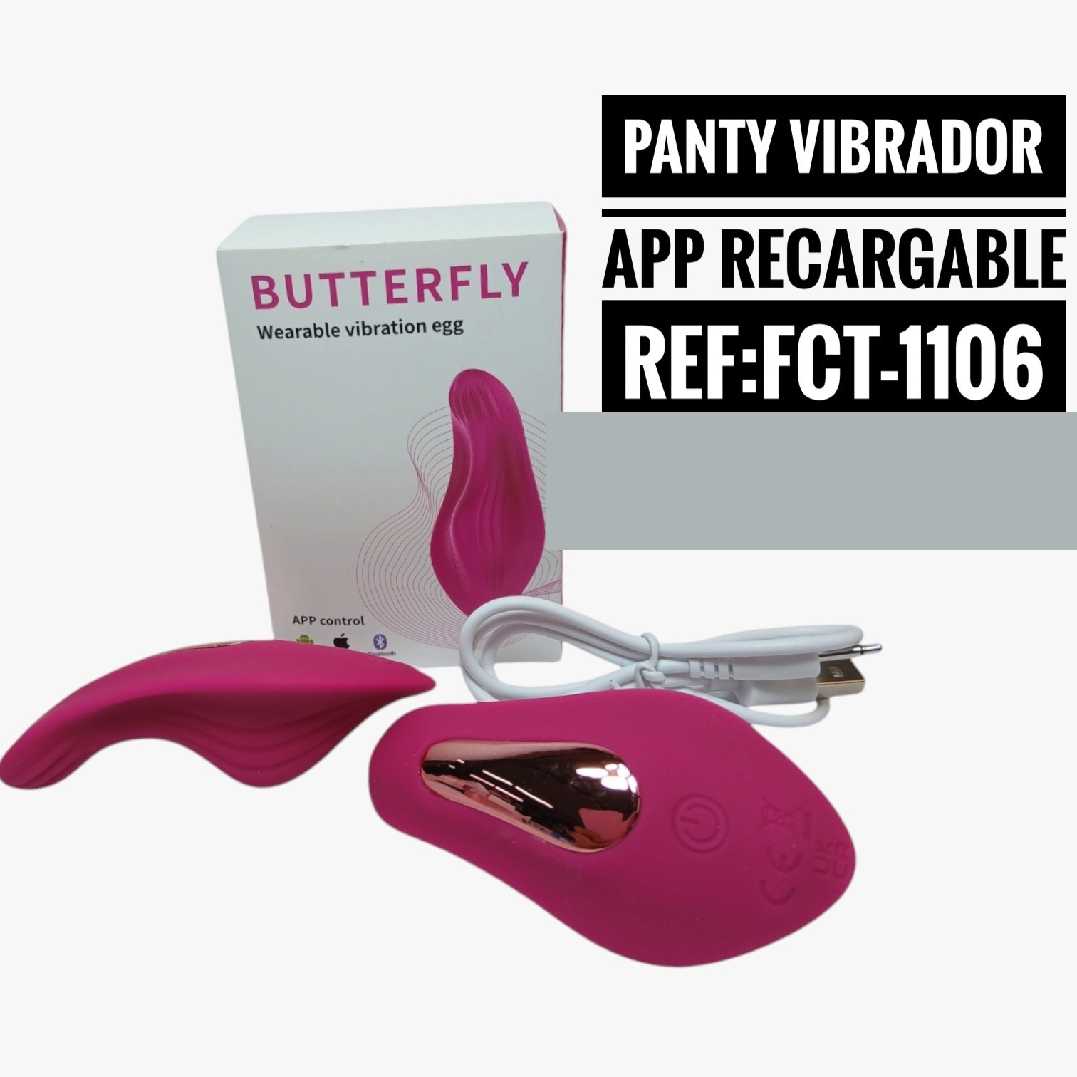 Vibrador mariposa app recargable