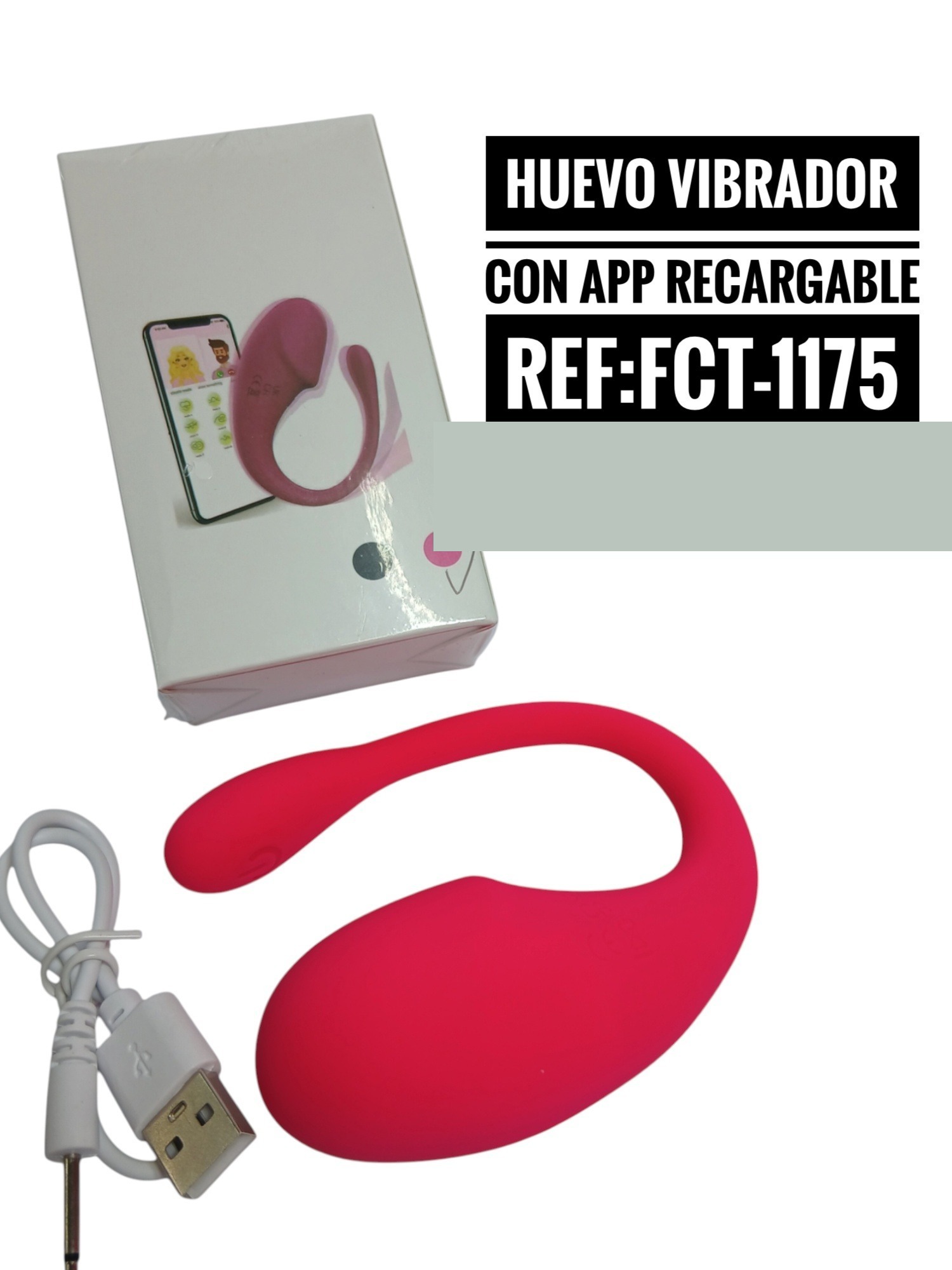 Huevo vibrador con App recargable