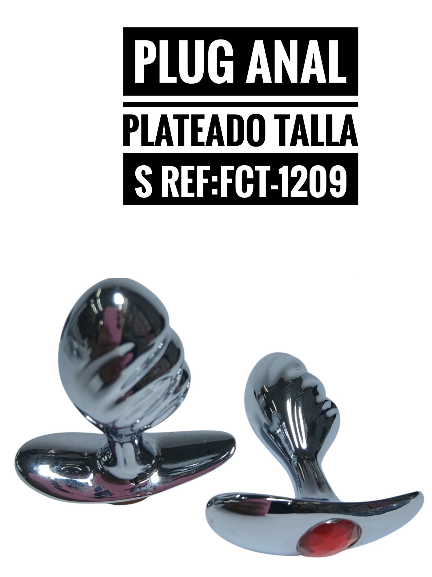 Plug anal plateado ancla