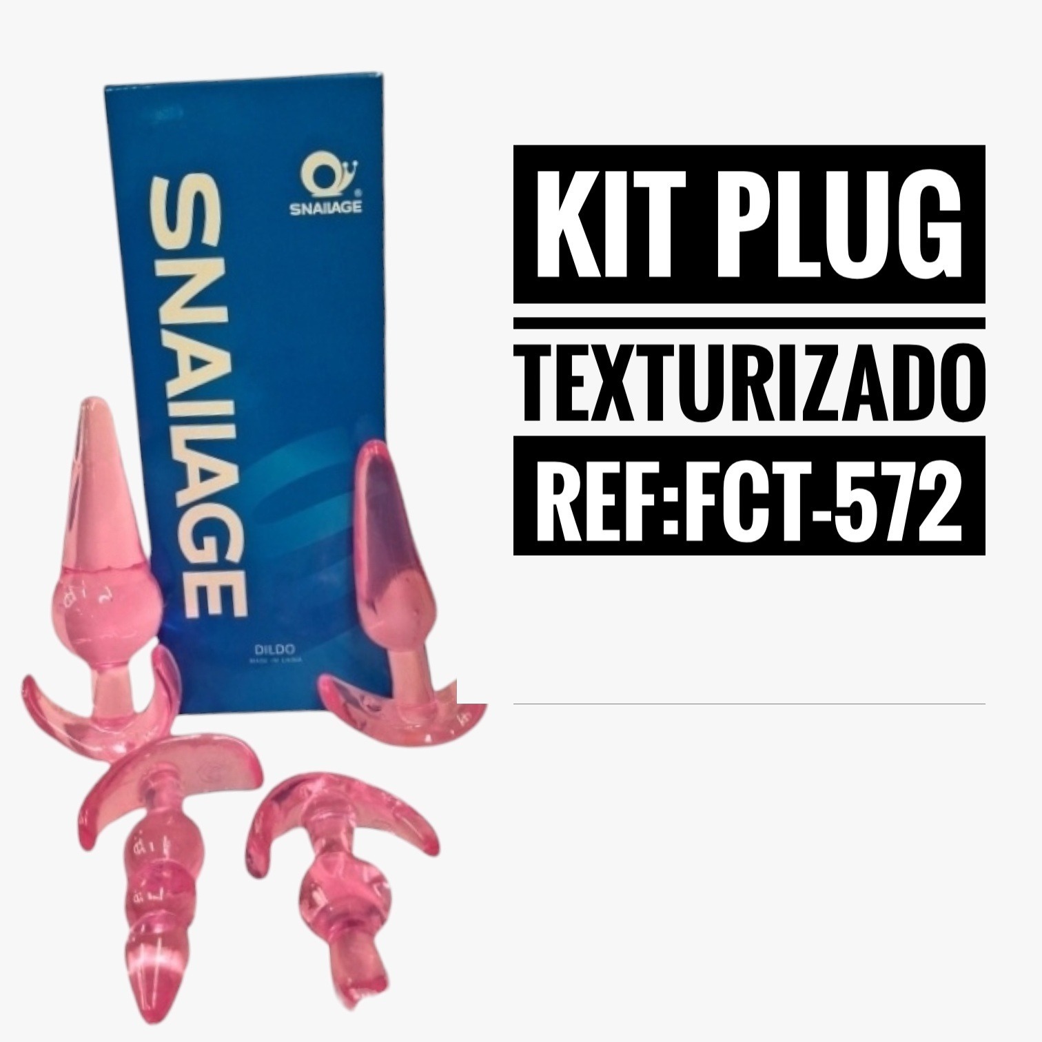 Dildo kit Plug texturizado