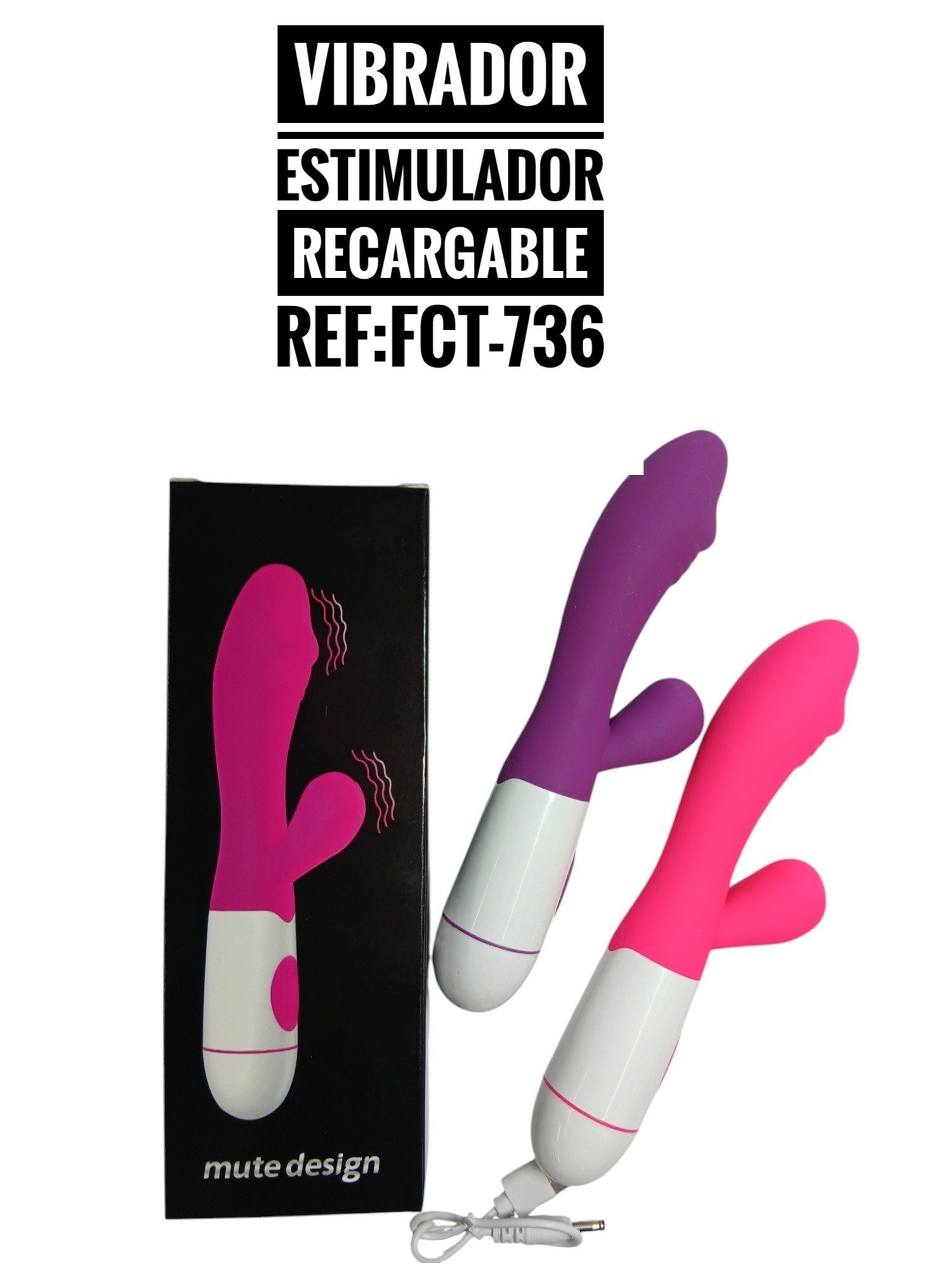 Vibrador estimulador recargable