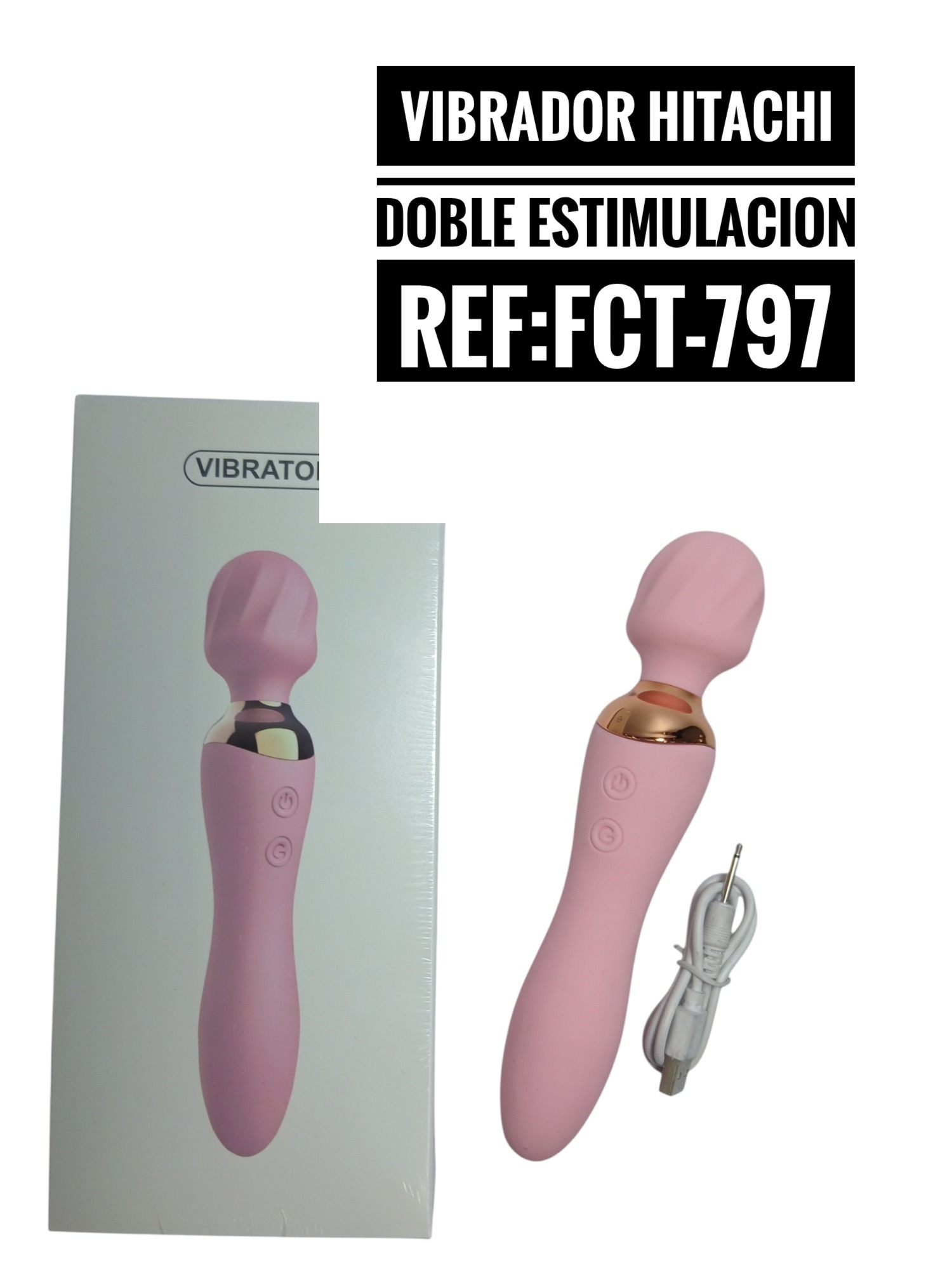 Vibrador Hitachi doble estimulación