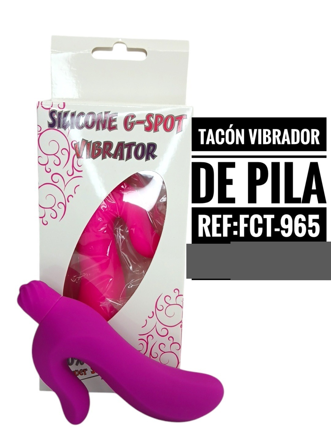 Vibrador tacón G-spot de pila