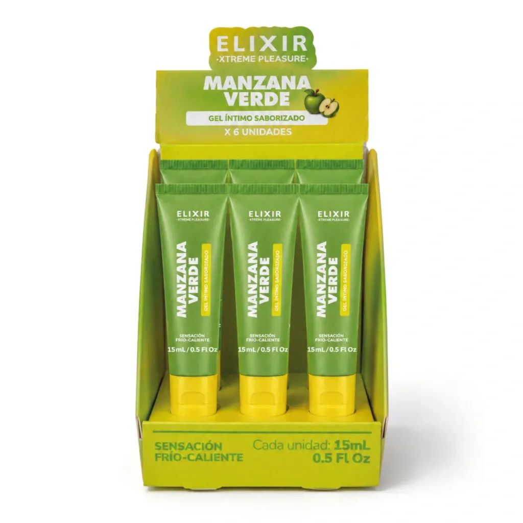 Gel Íntimo Saborizado Manzana Verde Elixir 15ml — foto 2