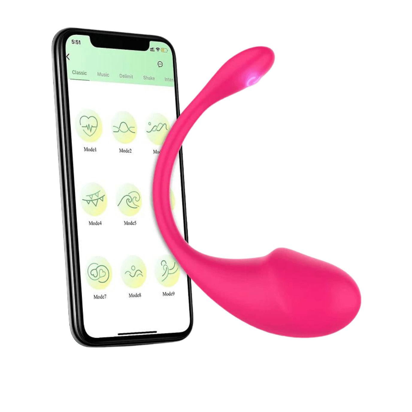 Huevo vibrador tipo webcam con App