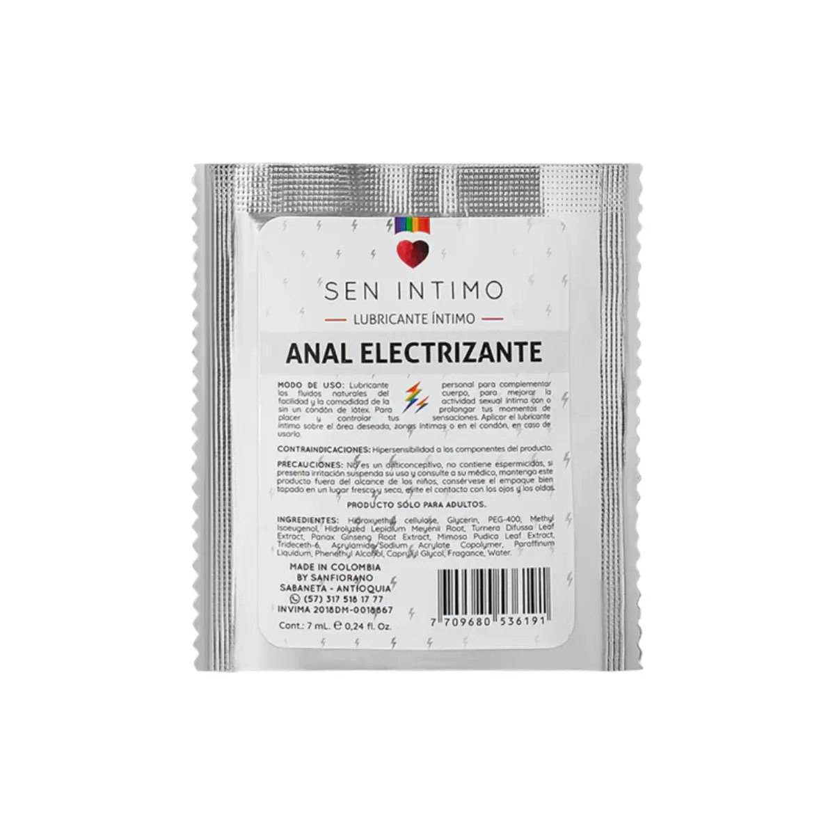Lubricante Anal Electrizante 7 ml