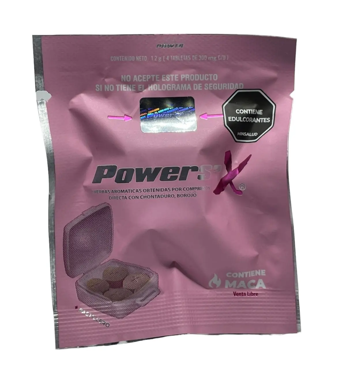 Pastillas power sex femenino x 4