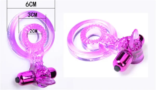 Anillo vibrador con bala vibradora_1 Anillo doble con bala vibradora