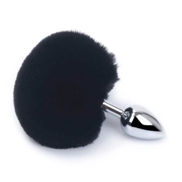 Plug anal metálico cola de conejo talla S