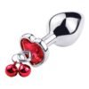 Plug anal metálico joya corazón cascabel Talla S