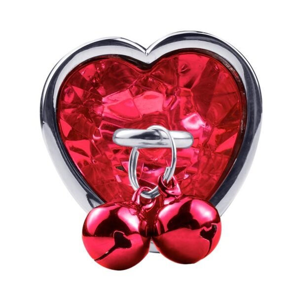 Plug anal metálico joya corazón cascabel Talla S